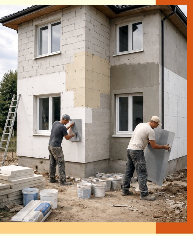 Утепление дома из газобетона в Алапаевске от 4496 руб./м² — заказать у ТепломастерЛпв